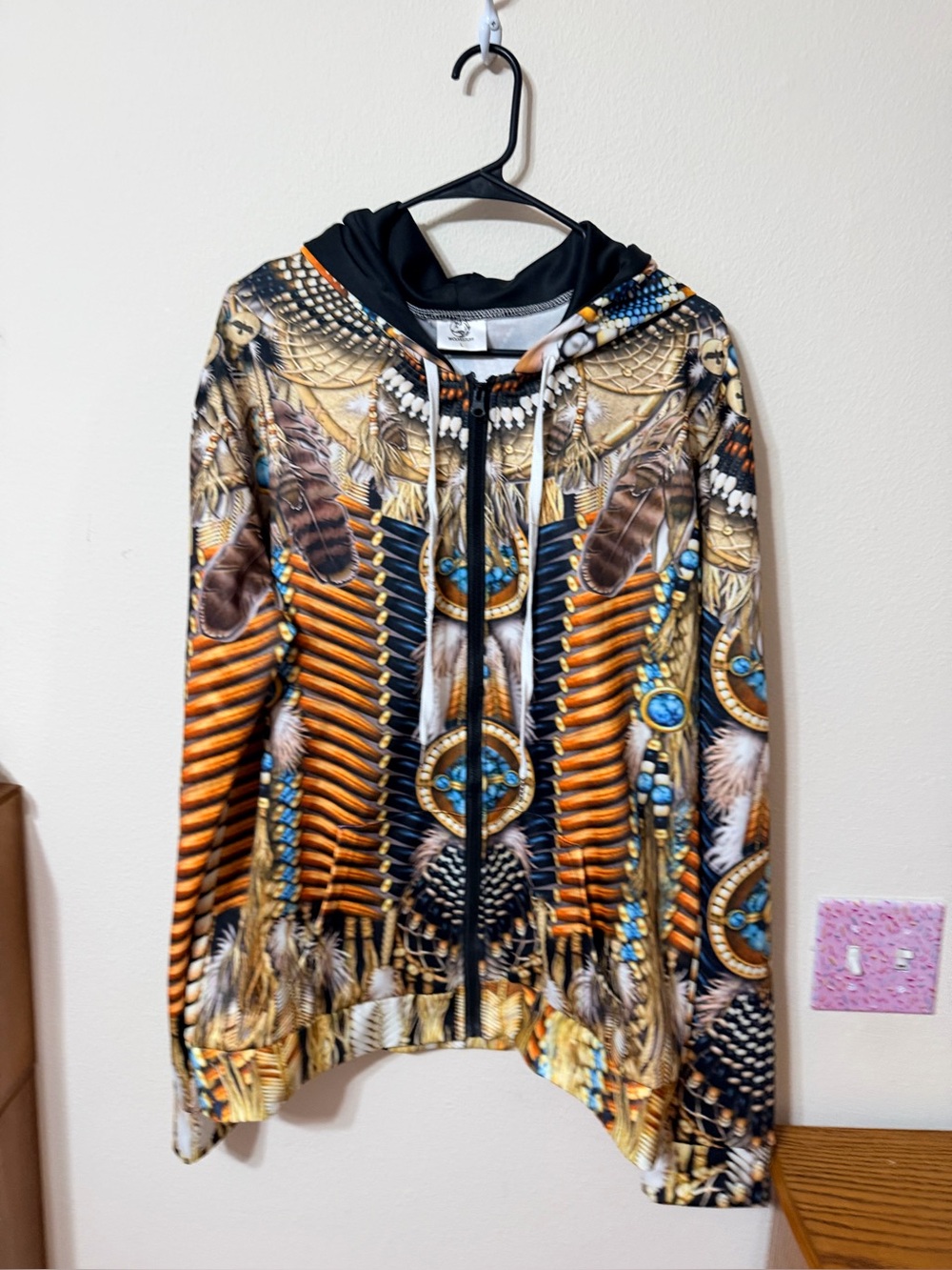 Wolfstuff zip Up Hoodie size L